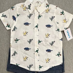 Baby Boys 2pcs Dinosaur shorts set